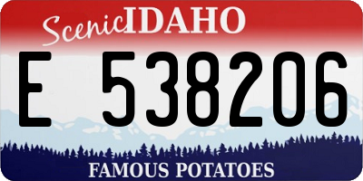 ID license plate E538206