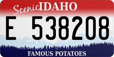 ID license plate E538208