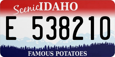 ID license plate E538210