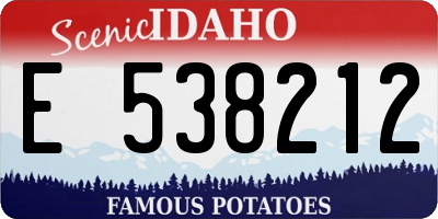 ID license plate E538212