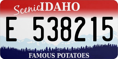 ID license plate E538215