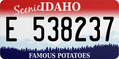 ID license plate E538237