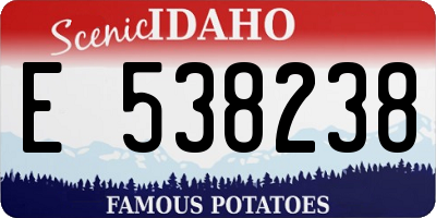 ID license plate E538238