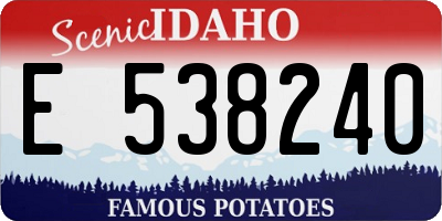 ID license plate E538240