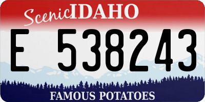 ID license plate E538243