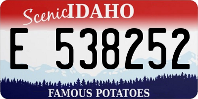 ID license plate E538252