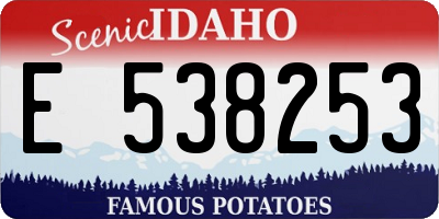 ID license plate E538253