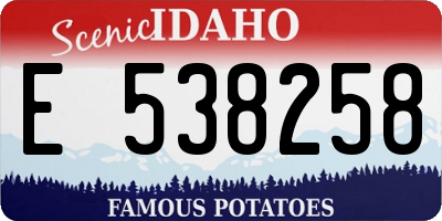 ID license plate E538258