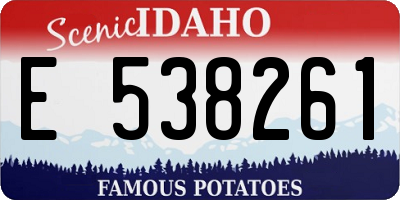 ID license plate E538261