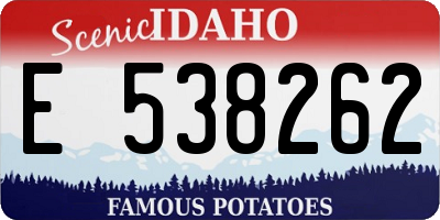 ID license plate E538262