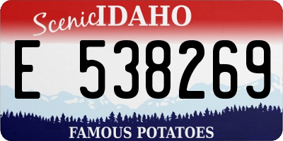 ID license plate E538269