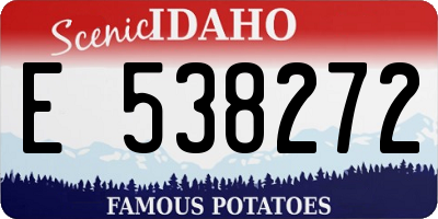 ID license plate E538272