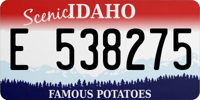ID license plate E538275