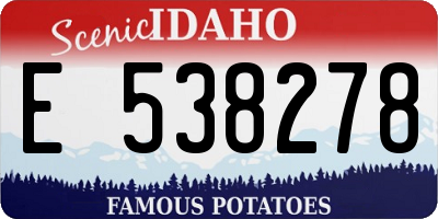 ID license plate E538278