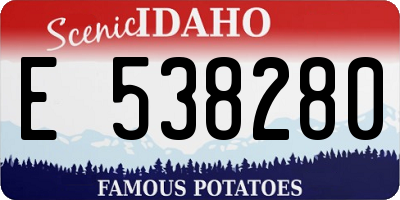 ID license plate E538280