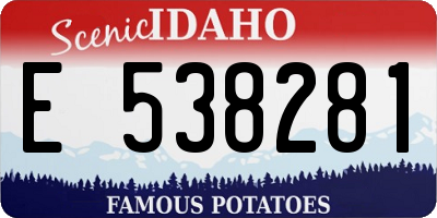 ID license plate E538281