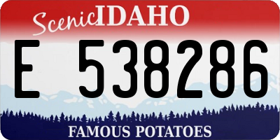 ID license plate E538286