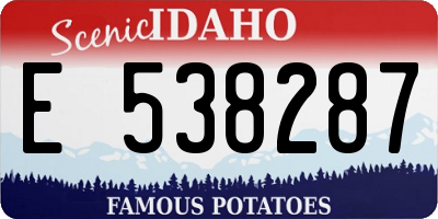 ID license plate E538287