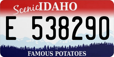 ID license plate E538290