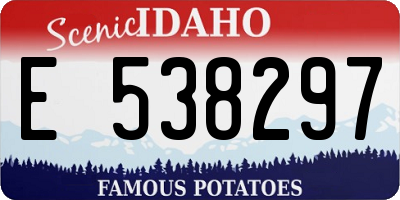 ID license plate E538297
