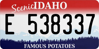 ID license plate E538337