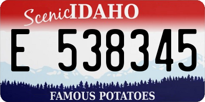 ID license plate E538345