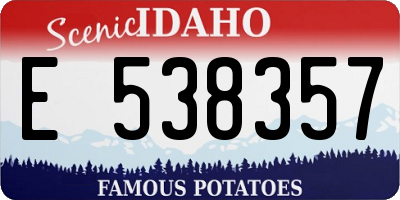 ID license plate E538357