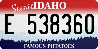ID license plate E538360