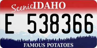 ID license plate E538366