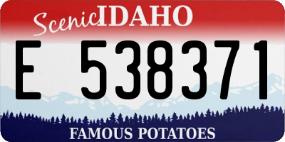 ID license plate E538371