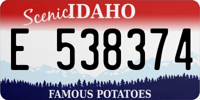 ID license plate E538374