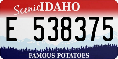 ID license plate E538375
