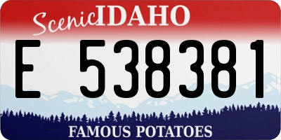 ID license plate E538381