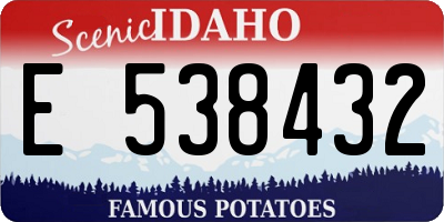 ID license plate E538432