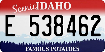 ID license plate E538462