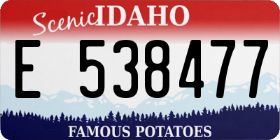 ID license plate E538477