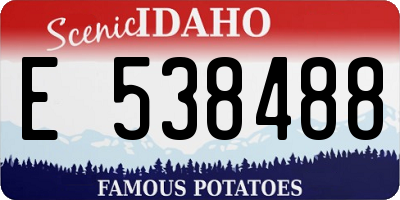 ID license plate E538488
