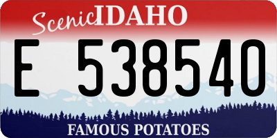 ID license plate E538540