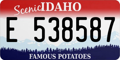 ID license plate E538587