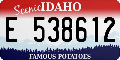 ID license plate E538612