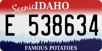 ID license plate E538634