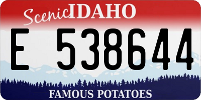 ID license plate E538644