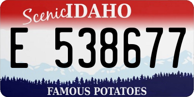 ID license plate E538677