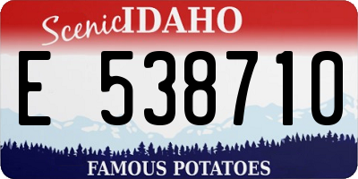 ID license plate E538710