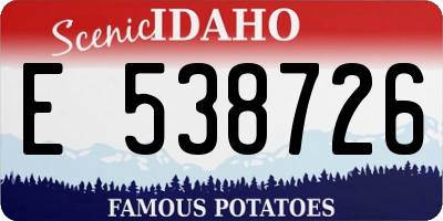 ID license plate E538726