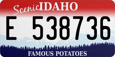 ID license plate E538736