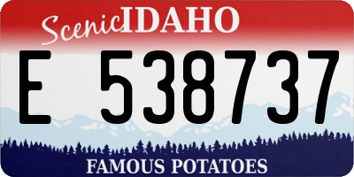 ID license plate E538737
