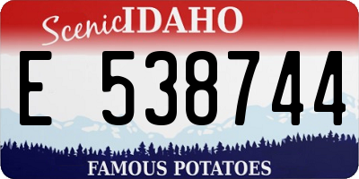 ID license plate E538744