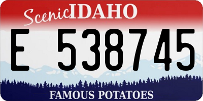 ID license plate E538745