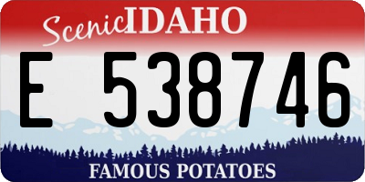 ID license plate E538746
